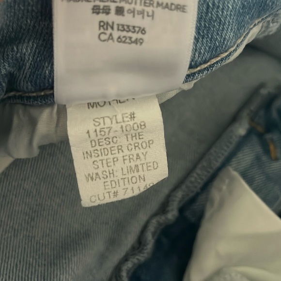 NWT MOTHER The Insider Crop Step Fray Jeans Size 32 - Picture 11 of 12